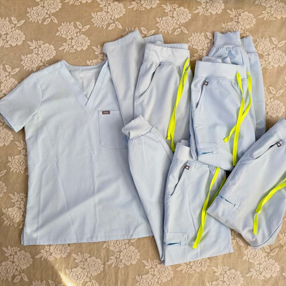 FIGS Light Blue Scrub Bundle 5 Pieces